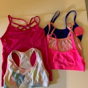 Girls training sports bras & cami